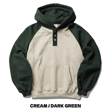 Nomad Two Tone Button Hoodie